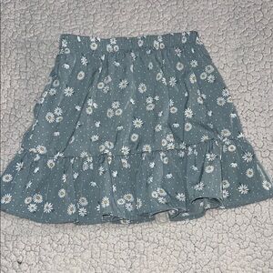 Floral A-Line Skirt in Blue